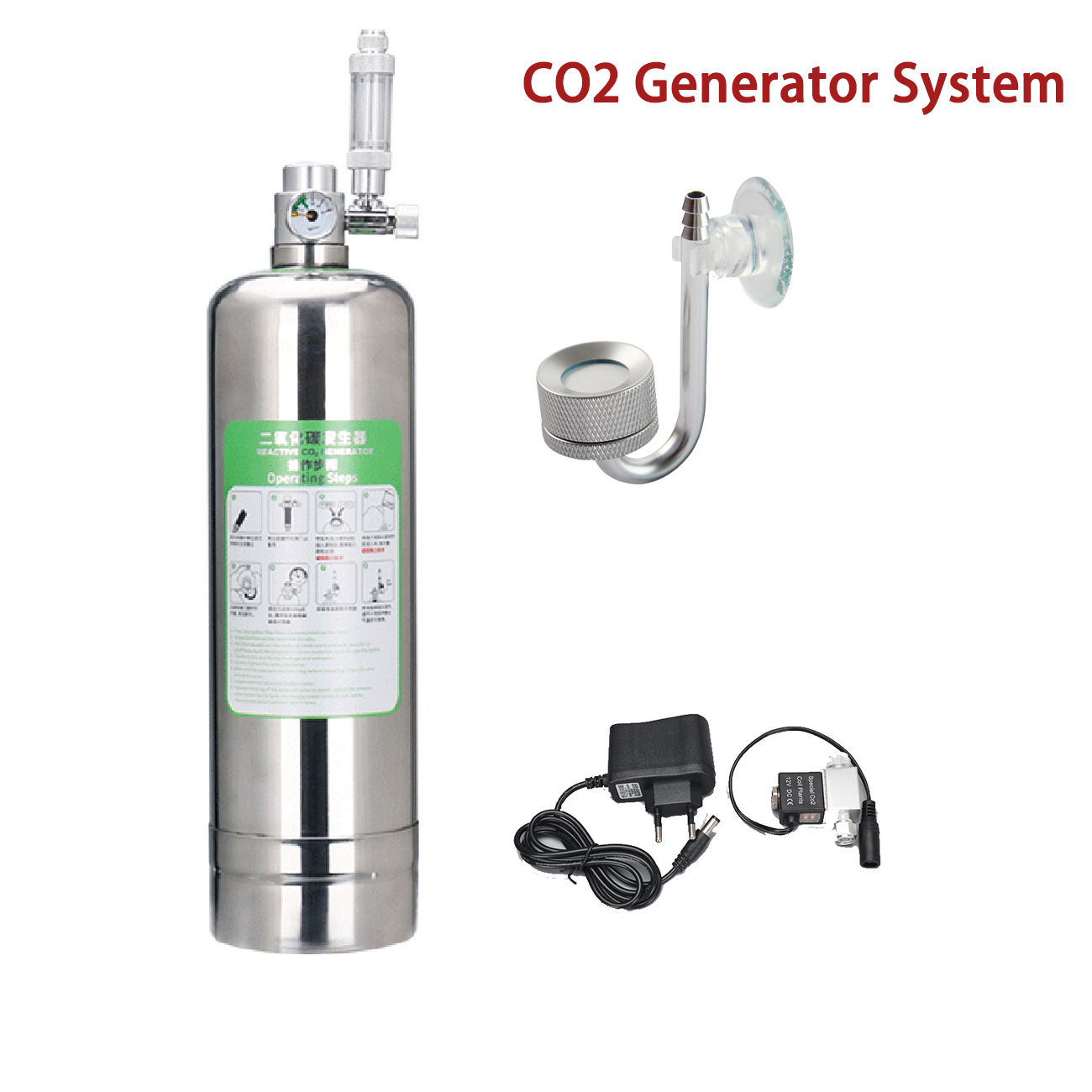 Planted Aquarium Kit - Aquarium CO2 Generator system Kit สแตนเลส