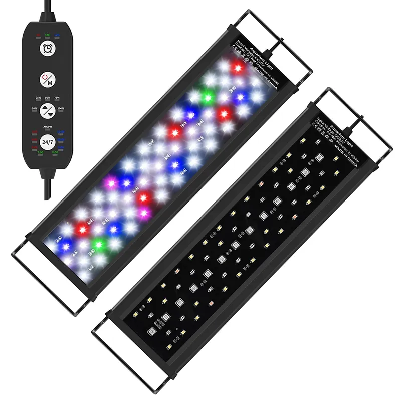Planted Aquarium Hours - ไฟ LED สำหรับตู้ปลา 24/7 แสงเต็มสเปกตรัม โคมไฟบางเฉียบสำหรับพืชน้ำและตู้ปลา