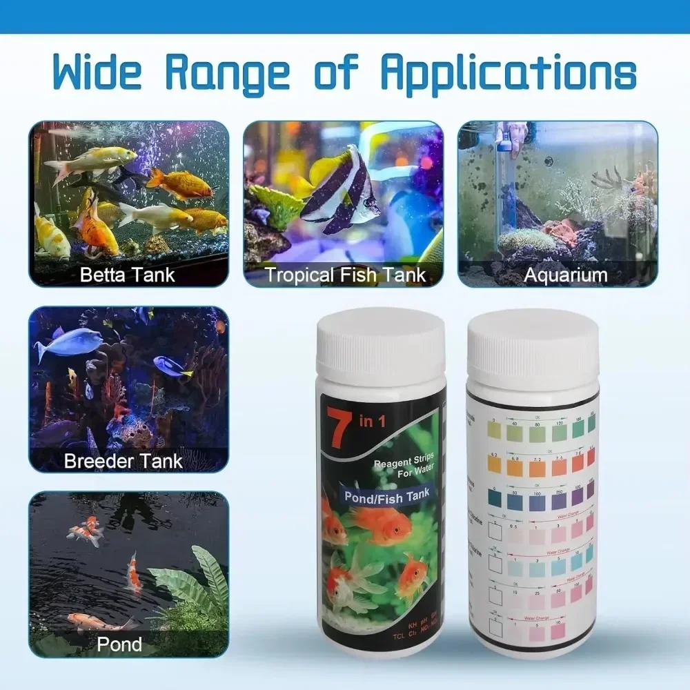 Planted Aquarium Test Kit - แผ่นทดสอบค่า pH สำหรับน้ำในตู้ปลา แผ่นทดสอบคุณภาพน้ำในตู้ปลา ชุดทดสอบคุณภาพน้ำ pH
