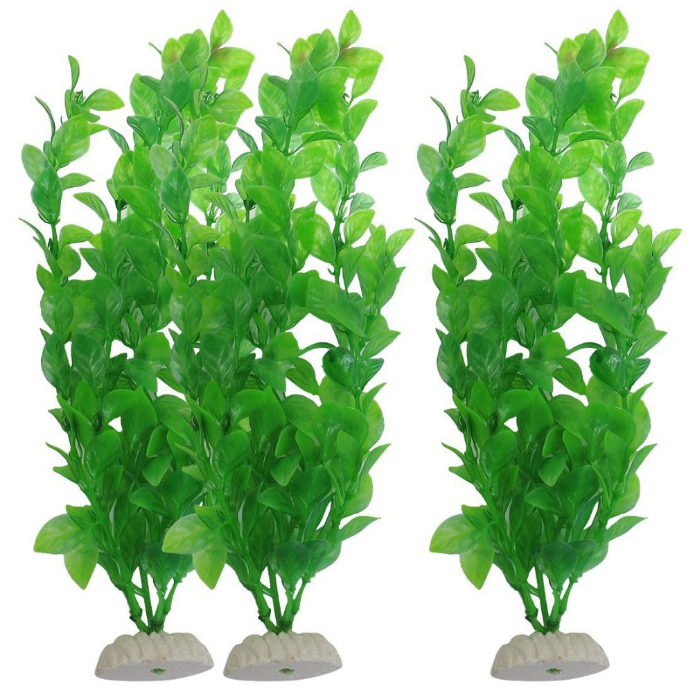 Planted Aquarium Materials - 3pcs ประดิษฐ์หญ้า Aquarium เครื่องประดับพืชน้ําพลาสติกสําหรับอุปกรณ์ถังปลาจําลองพืชน้ํา 27 ซม