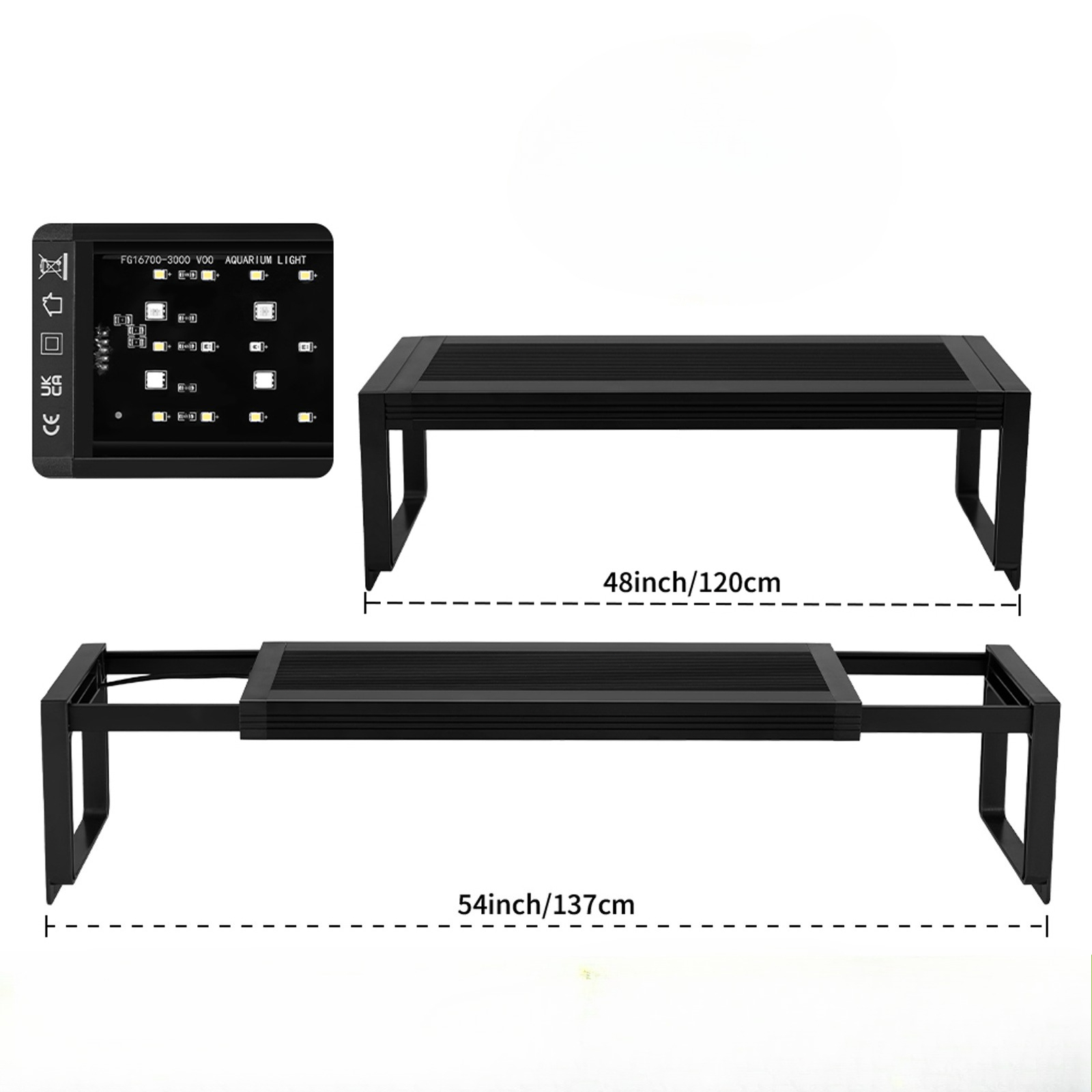 ไฟ LED สำหรับตู้ปลา 100V-240V  - Planted Aquarium Hanging Light บทวิจารณ์และราคา
